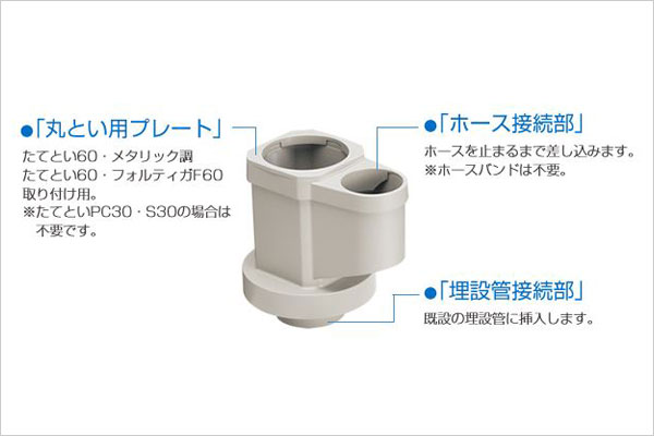 パナソニック電工製集水器「たてとい接続キット」