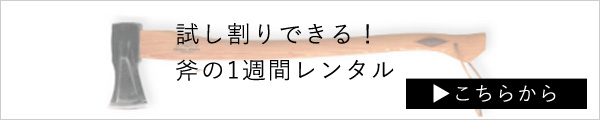 レンタル斧で試し割り