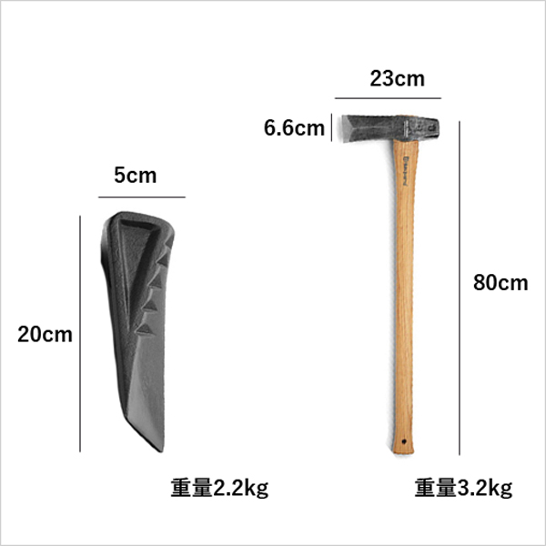 ハスクバーナ クサビ　薪割り斧　66-01　斧