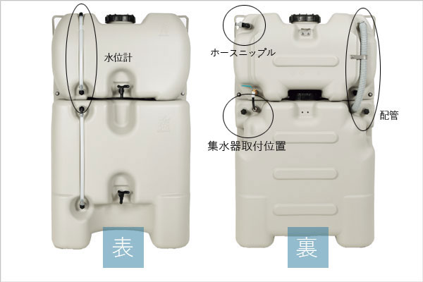 コダマ樹脂工業製 ホームダム330リットル グレー 丸ドイ角ドイ対応 型番RWT330