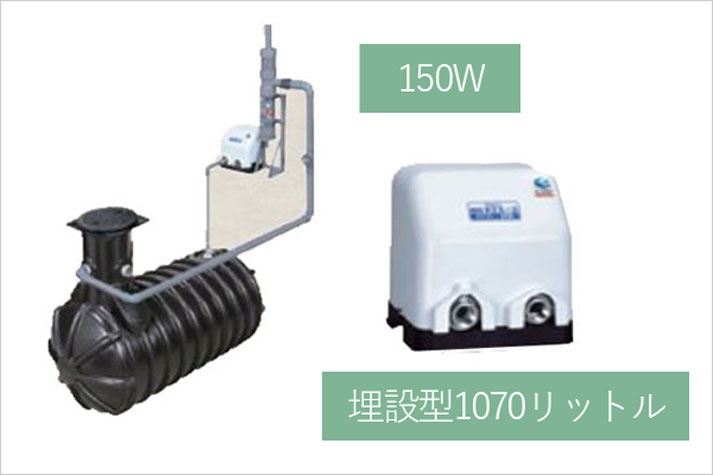 川本ポンプ製カワ太郎1070リットル埋設型タイプ