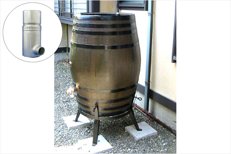 ウイスキー樽雨水タンク樽王450リットルドイツ製雨水コレクター付