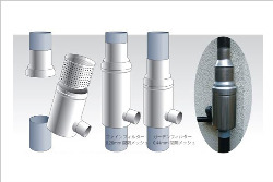 ドイツ製集水器雨水コレクターWISYウィジー　丸ドイ60mm(0.28mmメッシュ)